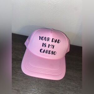 Pink Cap with Fun Slogan